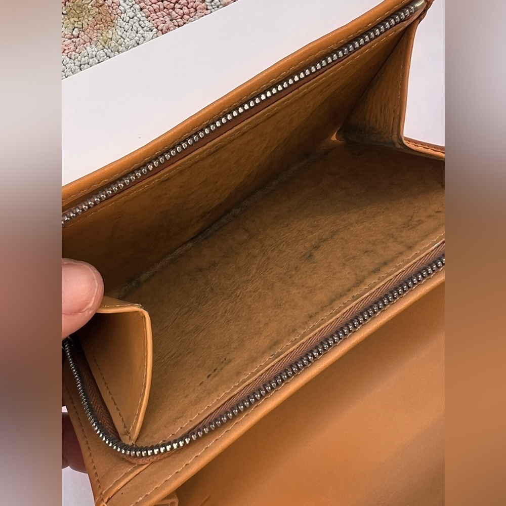 Coach Orange brown butter leather bifold wallet Leather Wallet - Picture 9 of 11